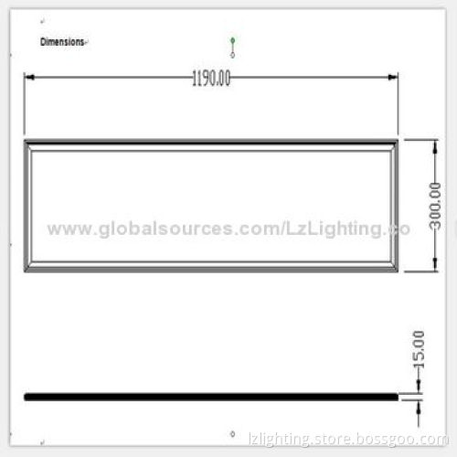 50W LED panel light, measures 30*120cm, with RoHS certification